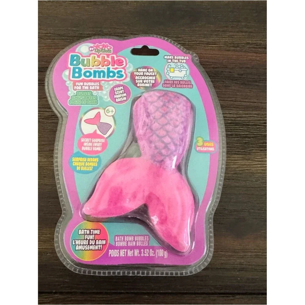 Yoyo by Lipgloss Bubble Bombs Mermaid Bath Bomb Grape Scent NWT